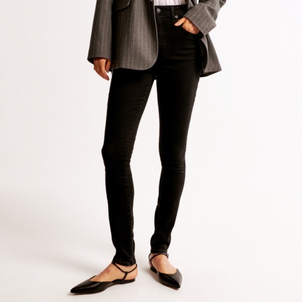 Abercrombie Simone super skinny high rise in black